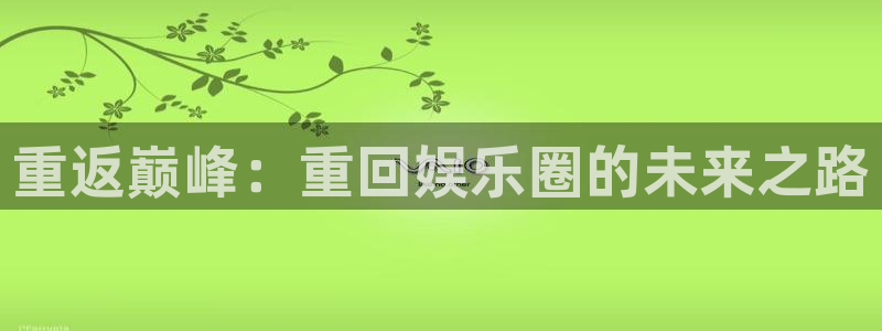 意昂2代理注册：重返巅峰：重回娱乐圈的未来之路